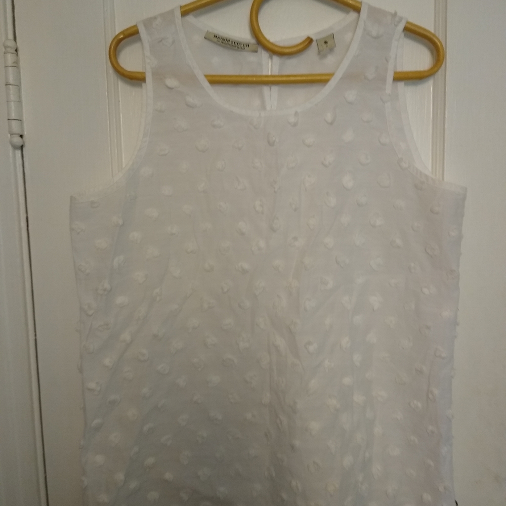 Scotch & Soda White Textured Blouse